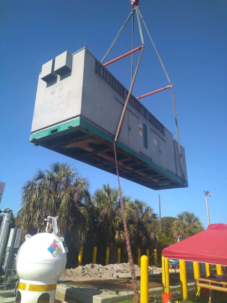 Crane Services include lifting and moving large equipment and materials